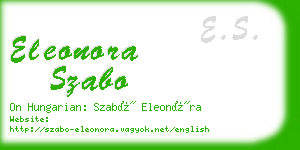 eleonora szabo business card