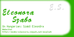 eleonora szabo business card